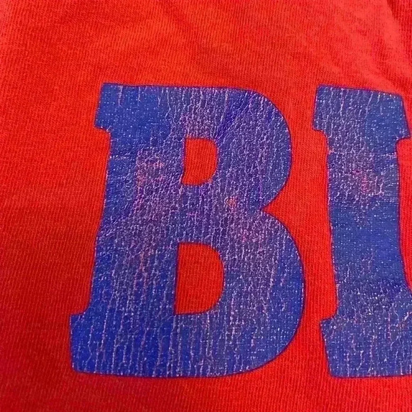 Kansas Jayhawks Nike Crimson&Blue Short Sleeve T Shirt size XXL color Red Flaws - Picture 6 of 7